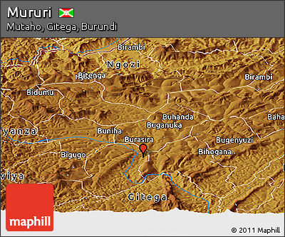 Physical Panoramic Map of Mururi