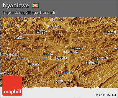 Physical Panoramic Map of Nyabitwe