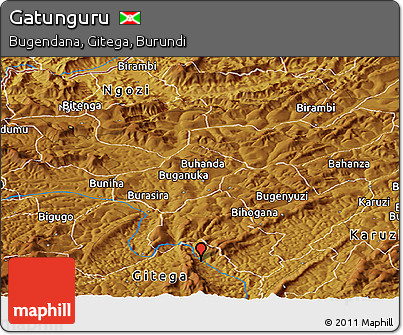 Physical Panoramic Map of Gatunguru