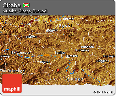 Physical Panoramic Map of Gitaba
