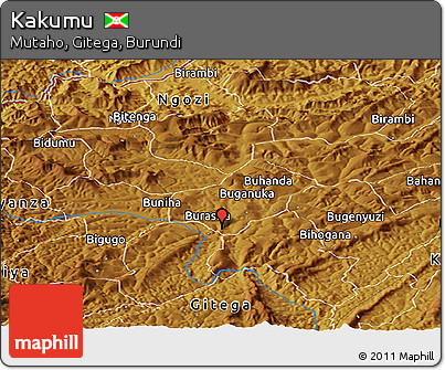 Physical Panoramic Map of Kakumu
