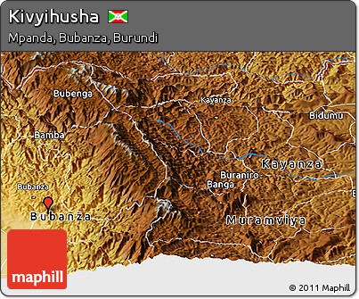 Physical Panoramic Map of Kivyihusha