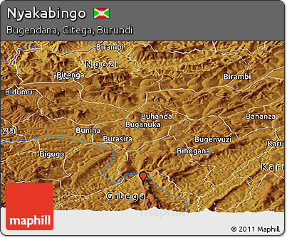 Physical Panoramic Map of Nyakabingo