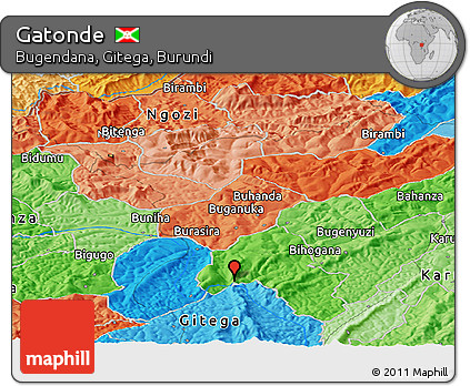 Political Panoramic Map of Gatonde