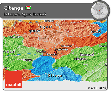 Political Panoramic Map of Gitanga