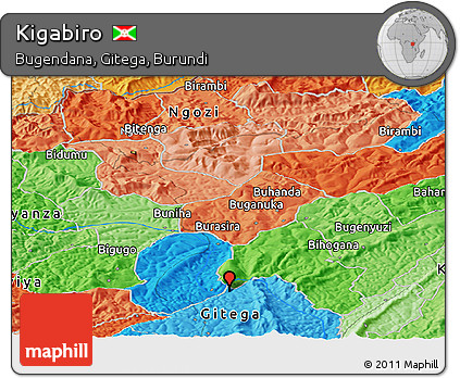 Political Panoramic Map of Kigabiro
