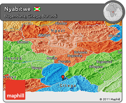 Political Panoramic Map of Nyabitwe
