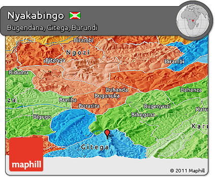 Political Panoramic Map of Nyakabingo