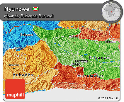 Political Panoramic Map of Nyunzwe