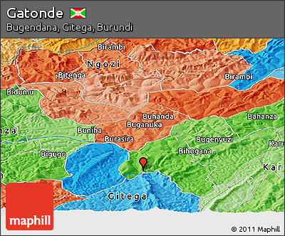 Political Panoramic Map of Gatonde