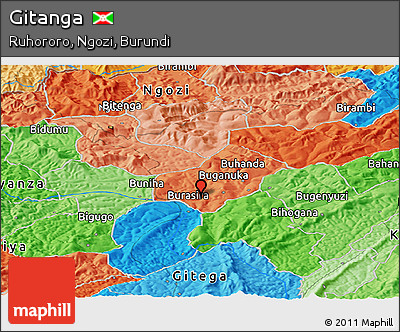Political Panoramic Map of Gitanga