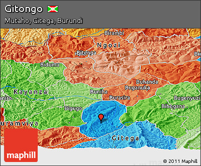 Political Panoramic Map of Gitongo