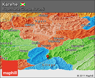 Political Panoramic Map of Karehe