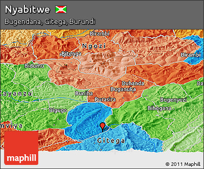 Political Panoramic Map of Nyabitwe