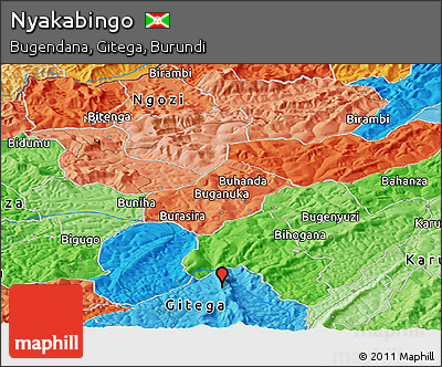 Political Panoramic Map of Nyakabingo
