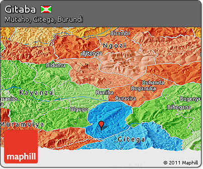 Political Panoramic Map of Gitaba