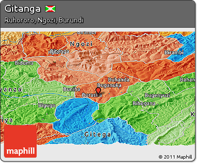Political Panoramic Map of Gitanga