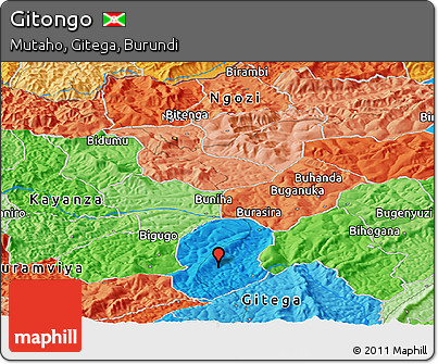 Political Panoramic Map of Gitongo