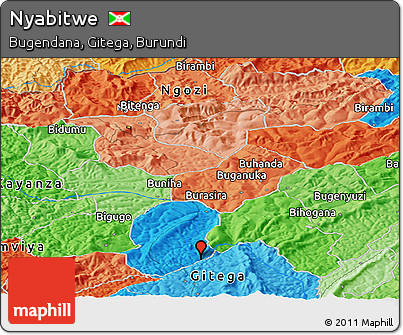 Political Panoramic Map of Nyabitwe