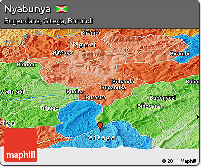 Political Panoramic Map of Nyabunya