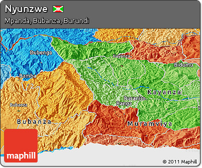 Political Panoramic Map of Nyunzwe