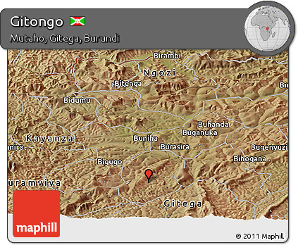 Satellite Panoramic Map of Gitongo