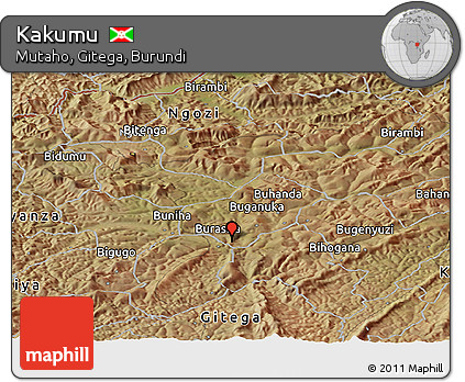 Satellite Panoramic Map of Kakumu