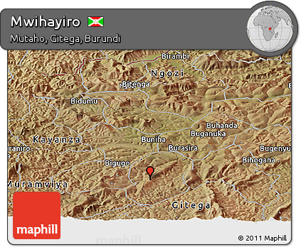 Satellite Panoramic Map of Mwihayiro