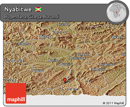 Satellite Panoramic Map of Nyabitwe