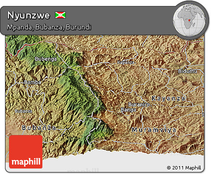Satellite Panoramic Map of Nyunzwe
