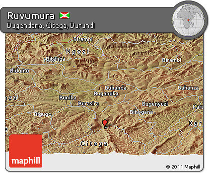 Satellite Panoramic Map of Ruvumura