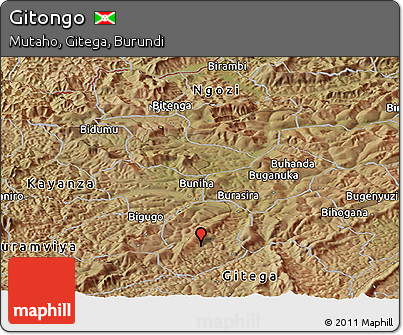 Satellite Panoramic Map of Gitongo