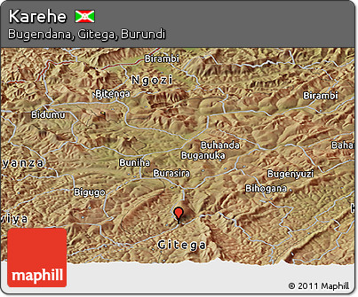 Satellite Panoramic Map of Karehe