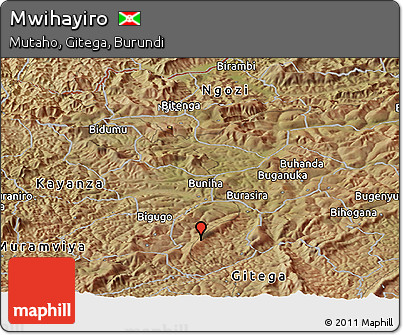 Satellite Panoramic Map of Mwihayiro