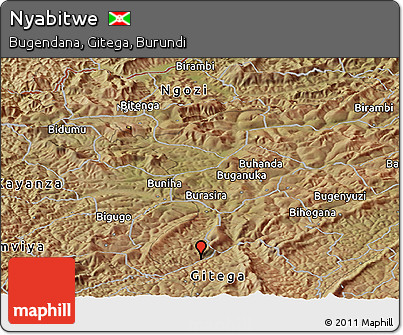 Satellite Panoramic Map of Nyabitwe
