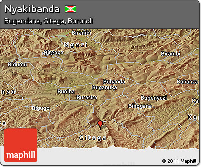 Satellite Panoramic Map of Nyakibanda