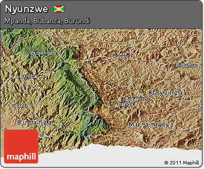 Satellite Panoramic Map of Nyunzwe