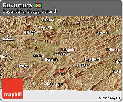 Satellite Panoramic Map of Ruvumura