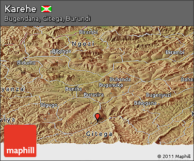 Satellite Panoramic Map of Karehe