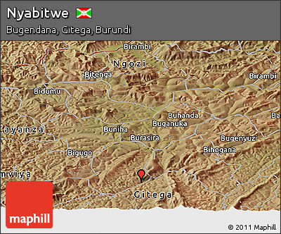 Satellite Panoramic Map of Nyabitwe