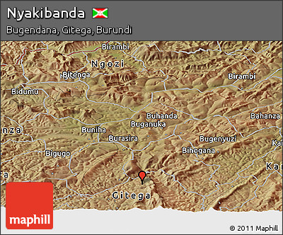 Satellite Panoramic Map of Nyakibanda