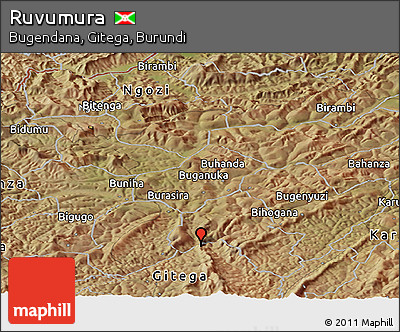 Satellite Panoramic Map of Ruvumura