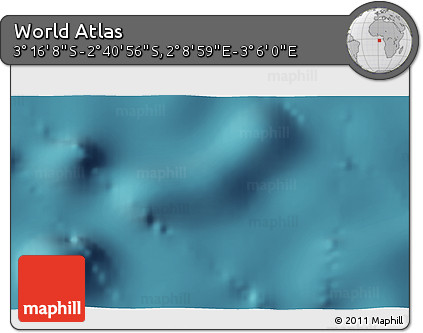 Satellite 3D Map of the Area around 2° 58' 32" S, 2° 37' 30" E
