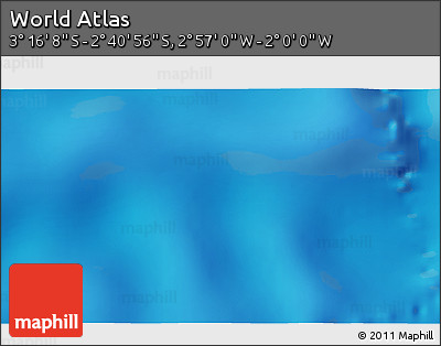 Shaded Relief 3D Map of the Area around 2° 58' 32" S, 2° 28' 30" W