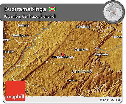Physical 3D Map of Buziramabinga