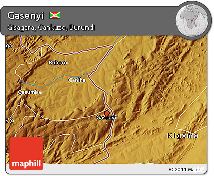 Physical 3D Map of Gasenyi