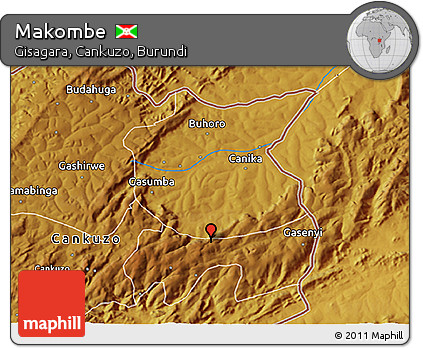 Physical 3D Map of Makombe