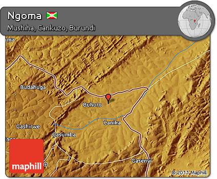 Physical 3D Map of Ngoma