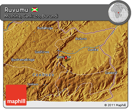 Physical 3D Map of Ruvumu