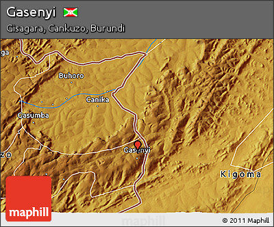 Physical 3D Map of Gasenyi